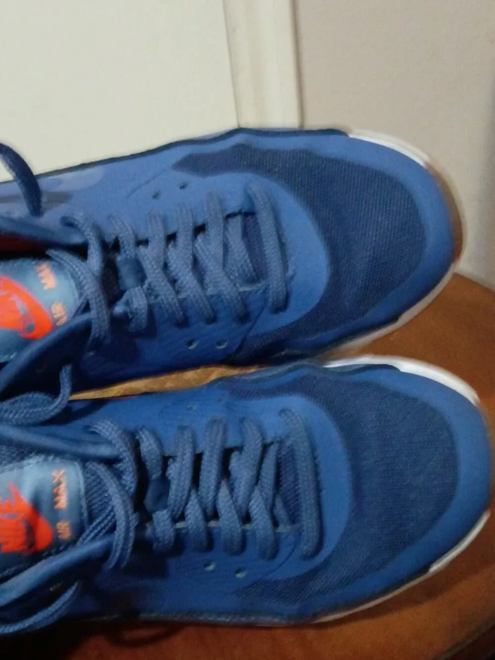 Nike Air Max 90 Ultra Essential Shoes Women Size 6 724981-400 Blue Orange - Picture 13 of 13